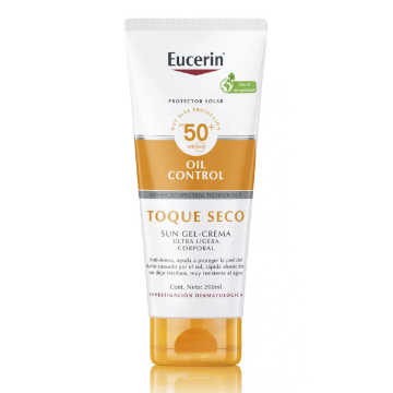 Product image of Eucerin sun body FPS50+ oil control dry touch UVB / UVA gel crema x 200 ml