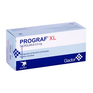 Product image of PROGRAF XL 0,5 MG X 50 CAPS.