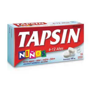 Product image of TAPSIN INFANTIL 160 MG X 16 COMP. MASTICABLE