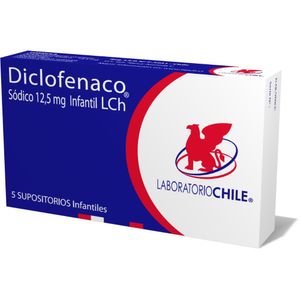 Product image of DICLOFENACO SODICO 12.5 MG INFANTIL 5 SUPOSITORIOS