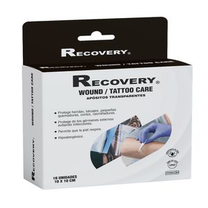 Product image of (DM) RECOVERY WOUND / TATTOO CARE (APOSITO TRANSPARENTE PARA TATUAJE) 10 X 10 CM X 10 UNID.