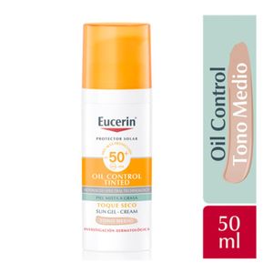 EUCERIN SOLAR FACE CARE OIL CONTROL TONO MEDIO FPS 50+ X 50 ML