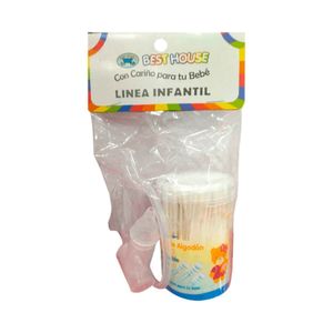 Product image of ASPIRADOR NASAL CON DEPOSITO + COTONITOS FINOS BEBE 200 UNID.