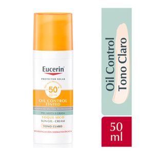 EUCERIN SOLAR FACE CARE OIL CONTROL TONO CLARO FPS 50+ X 50 ML