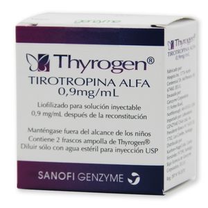 THYROGEN PLV.0,9 MG SOL INY. 2 AMP