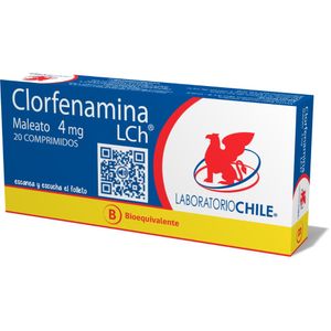 Product image of CLORFENAMINA 4 MG X 20 COMP.