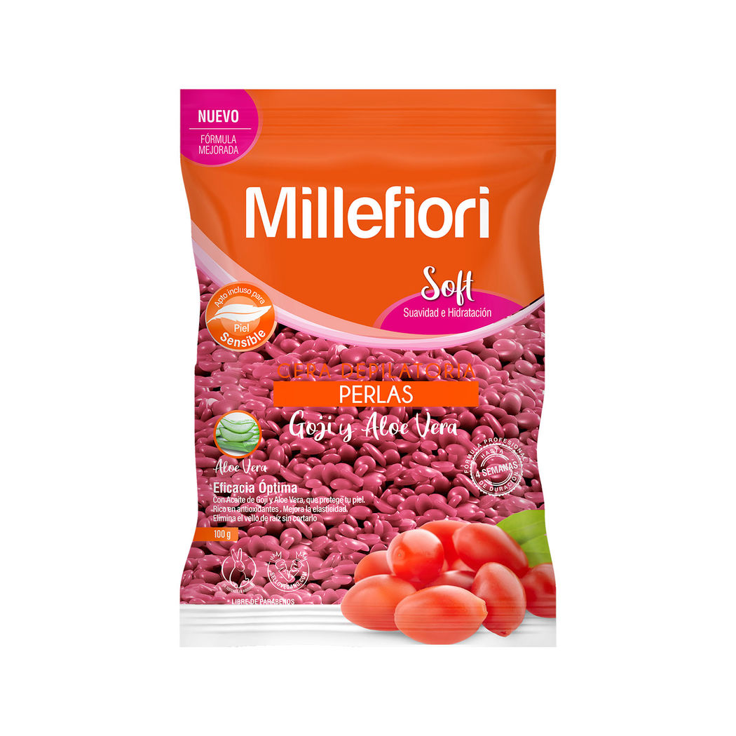 MILLEFIORI CERA PERLAS 100 GR. BOLSA SOFT - Cosmetica nacional