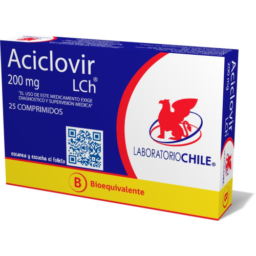 ACICLOVIR x24 COMPRIMIDOS DE 200 MG - Lab. chile