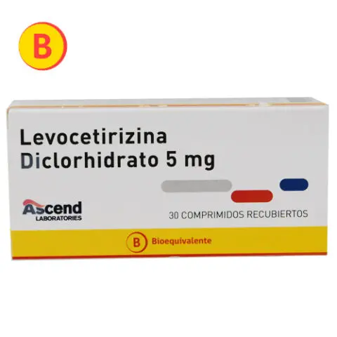 LEVOCETIRIZINA 5 MG. 30 COMP. (ASC) - Laboratorio ascend