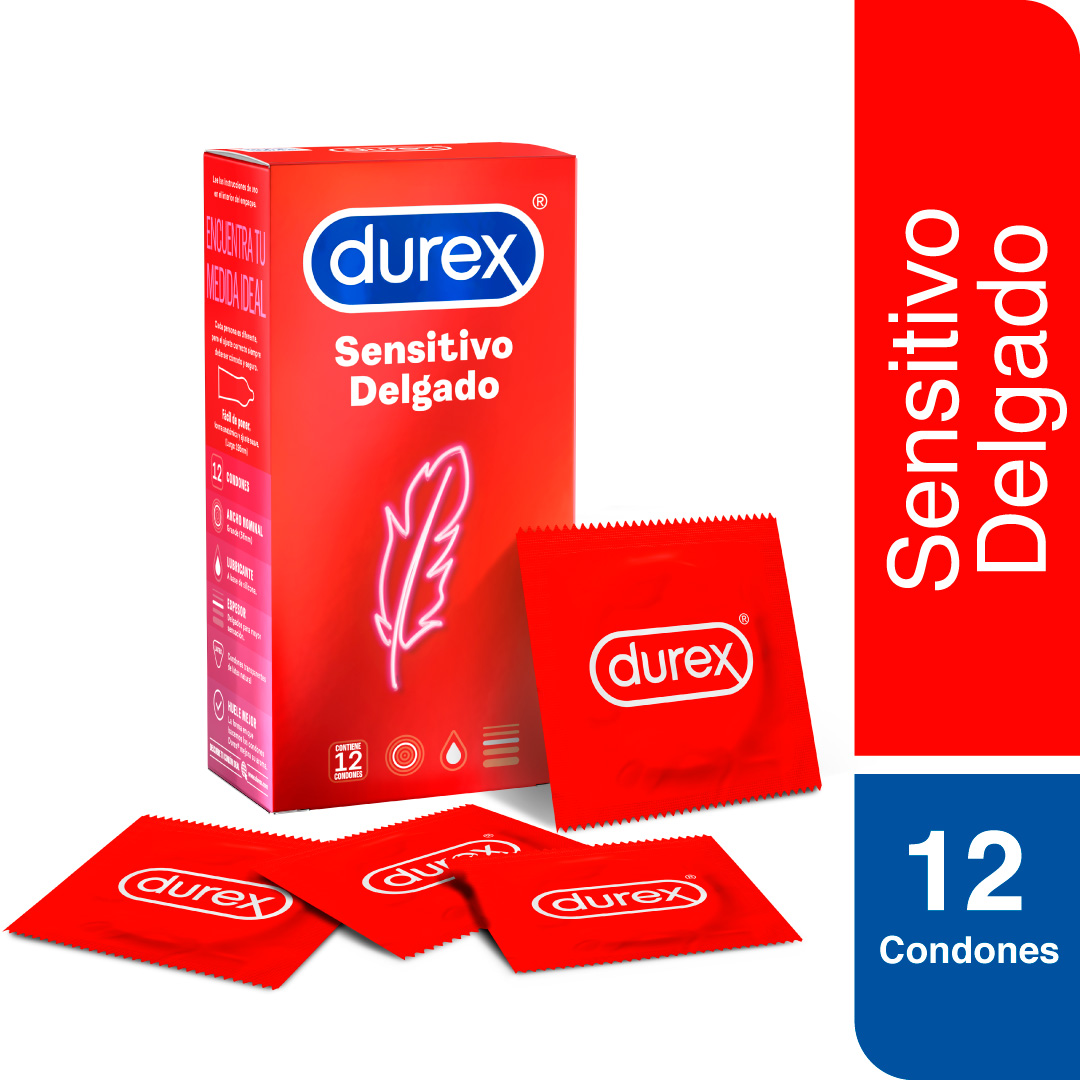 PRESERVATIVOS DUREX 12 UN. SENSITIVO DELGADO - Reckitt benckiser