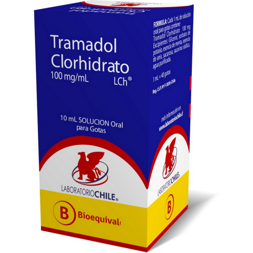 TRAMADOL CLORHIDRATO GOTAS ORALES 100MG/ML DE 10 ML - Lab. chile