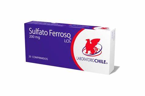 SULFATO FERROSO 200 MG. 20 COMP. (LCH) - Lab. chile