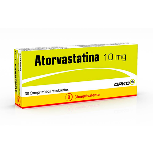 ATORVASTATINA x30 COMPRIMIDOS RECUBIERTOS DE 10 MG - Opko chile sa