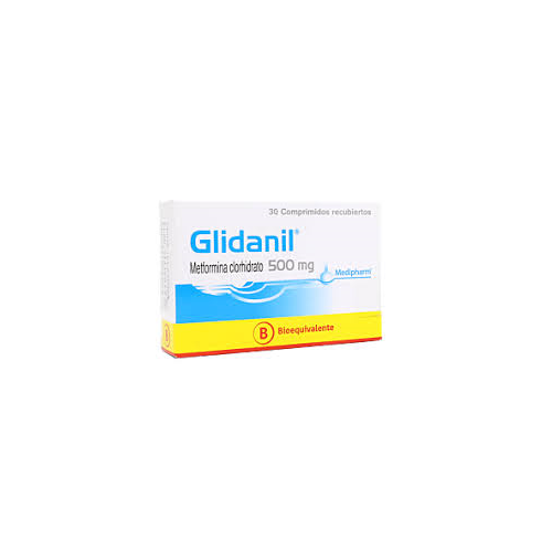 Product image of GLIDANIL 500 MG. 30 COMP. (B) - Medipharm