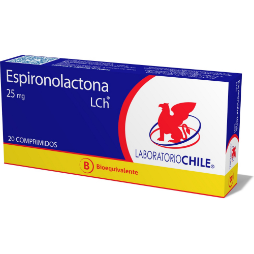 ESPIRONOLACTONA x20 COMPRIMIDOS DE 25 MG - Lab. chile