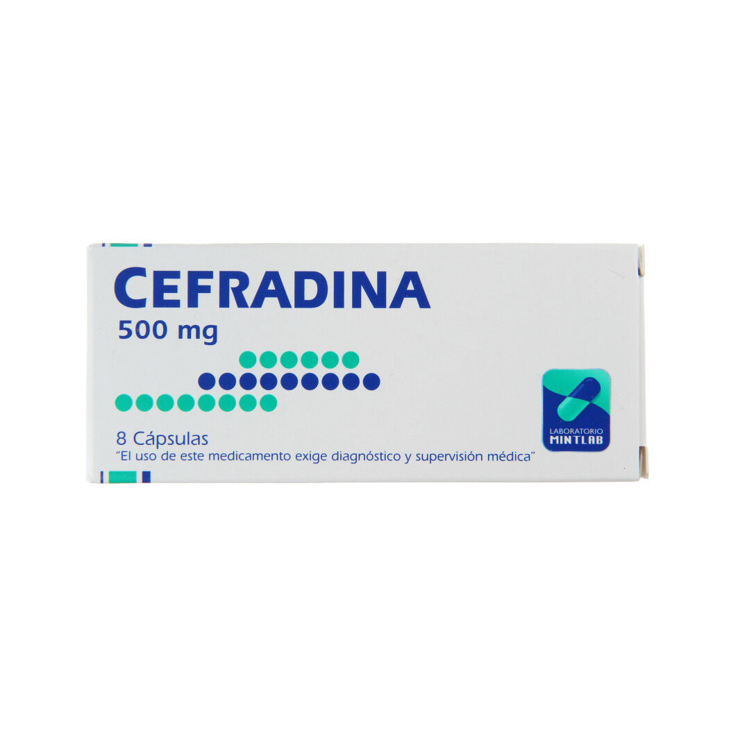 Product image of CEFRADINA 500 MG. 8 COMP. - Mintlab