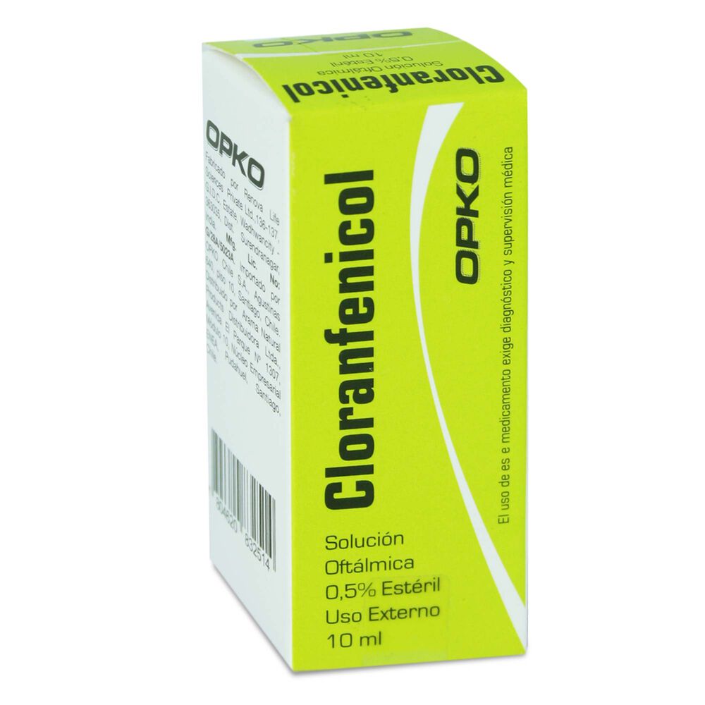 Product image of CLORANFENICOL BIOEQUIVALENTE SOLUCION OFTALMICA 0,5% 10ML - Opko chile sa