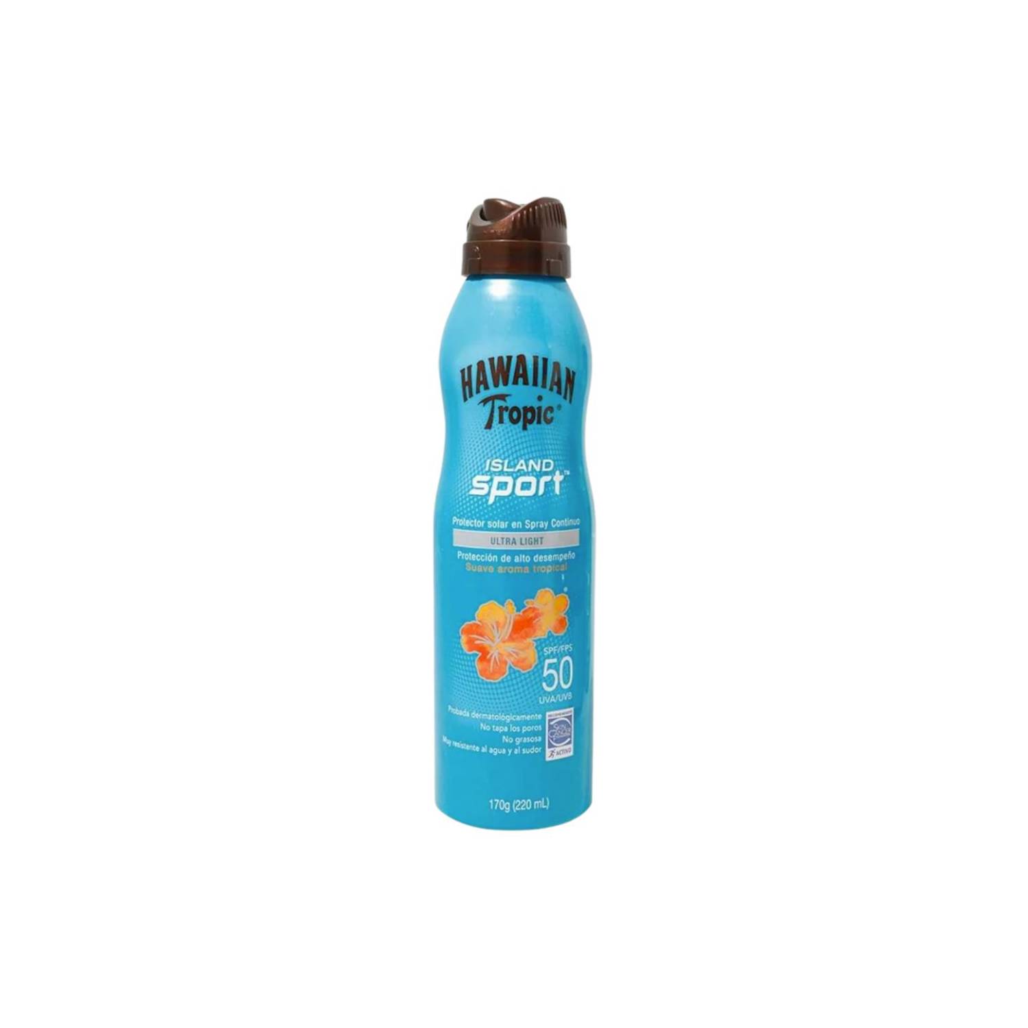 HAWAIIAN TROPIC ISLAND SPORT SPRAY FPS 50  220ML - Perfumeria