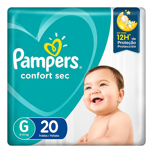 Product image of PAMPERS CONFORT SEC G 20 UN. - P&g consumo