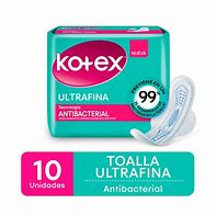 KOTEX ANTIBACTERIAL ULTRA FINA TELA 10 UN. - Kimberly clark