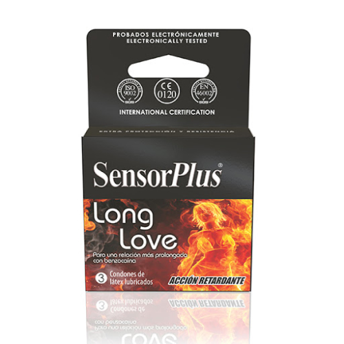 PRESERVATIVOS SENSOR PLUS 3 UN. LONG LOVE - Farmaceutica esan