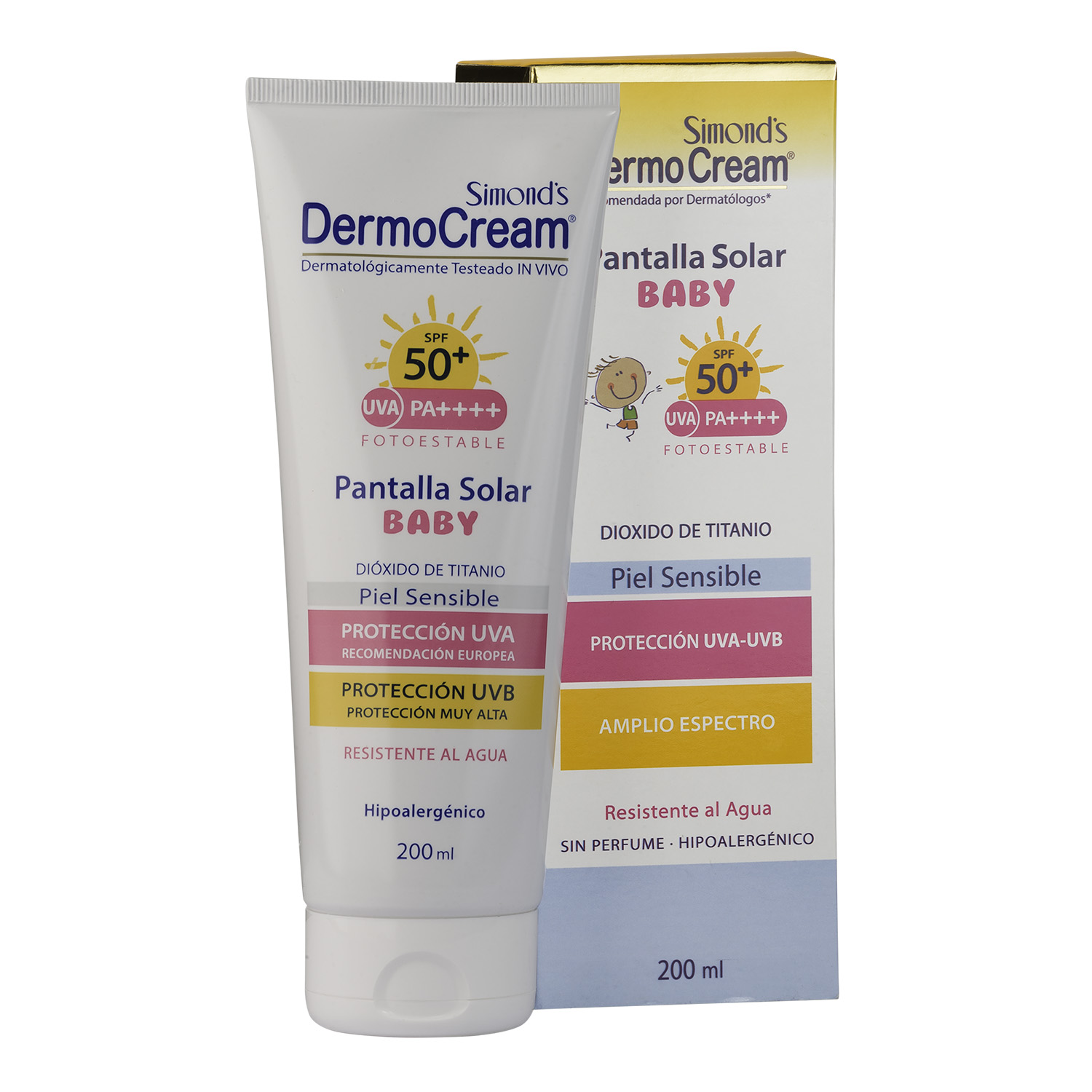 Product image of SIMONDSDERMO CREAM SPF50+ UVA PANT. BABY 200 ML. - Durandin