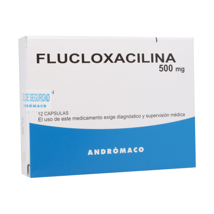 Product image of FLUCLOXACILINA x12 CAPSULAS DE 500 MG - Andromaco