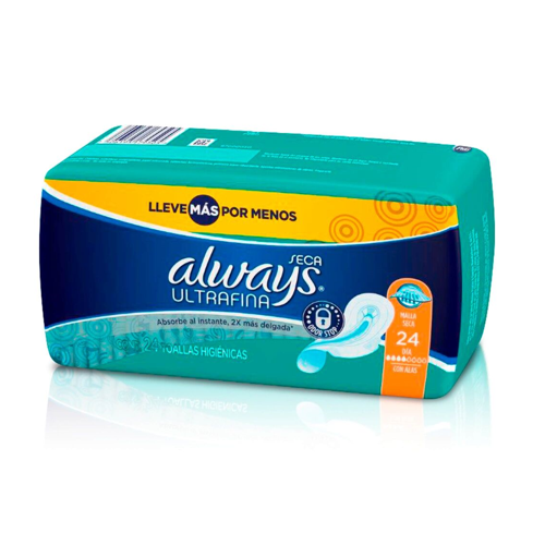 ALWAYS DIA C/ALAS UF X 24 UNIDADES - P&g consumo