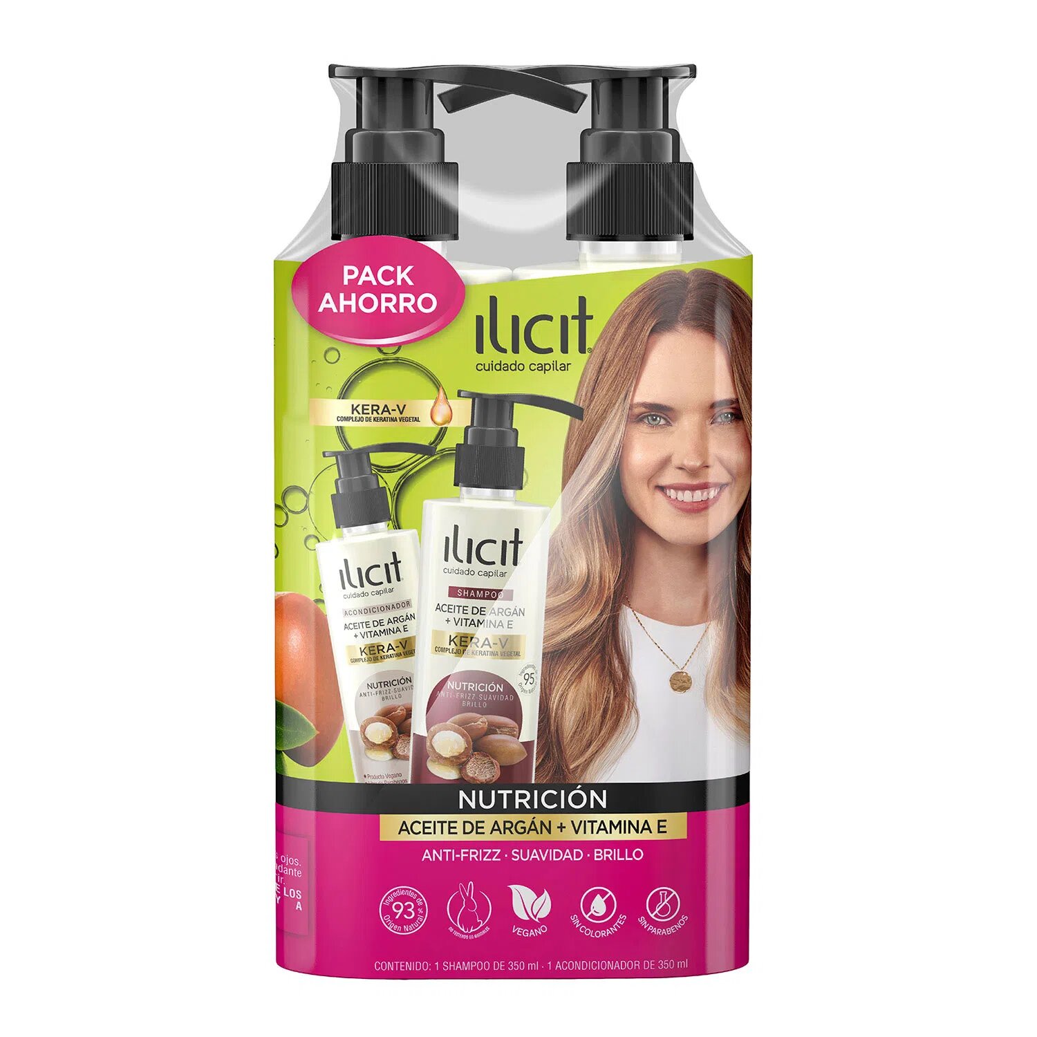 ILICIT PACK SH. + AC. 350 ML. ARGAN - Cosmetica nacional