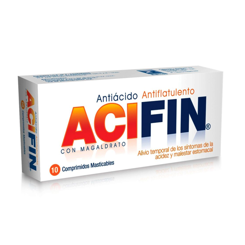 ACIFIN COMPRIMIDOS MASTICABLES. 10 - Mintlab