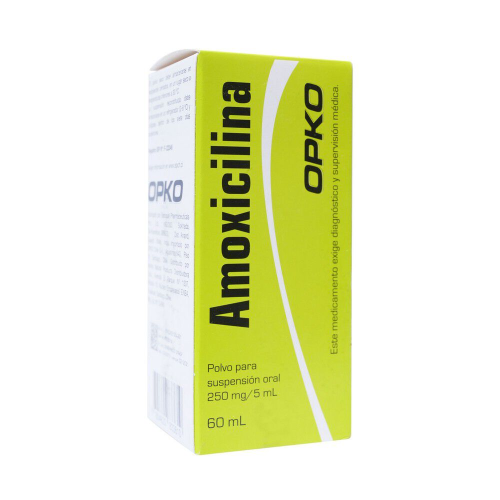 AMOXICILINA POLVO PARA SUSPENSION ORAL 250MG/5ML DE 60 ML - Opko chile sa