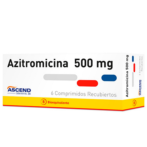 AZITROMICINA x6 COMPRIMIDOS RECUBIERTOS DE 500 MG - Laboratorio ascend