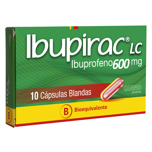 IBUPIRAC LC x10 CAPSULAS DE 600 MG - Chemopharma