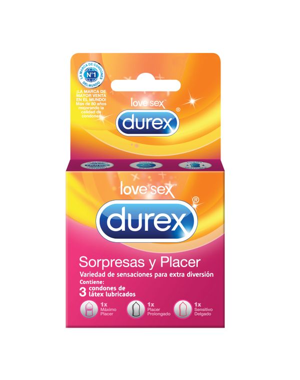 PRESERV. DUREX 3 UN. SORP./PLACER - Accesorios medicos