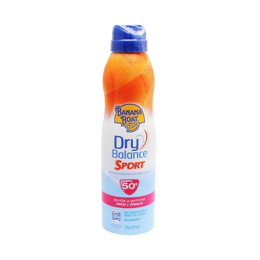 BANANA BOAT DRY BALANCE SPORT SPRAY FPS 50  220 ML - Perfumeria