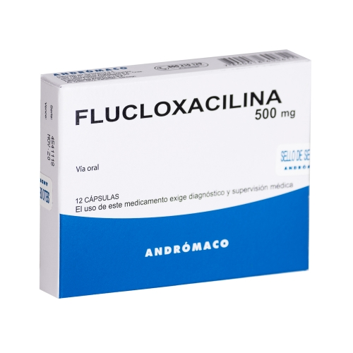 FLUCLOXACILINA CAPSULAS 500 MILIGRAMOS 12* - Mintlab