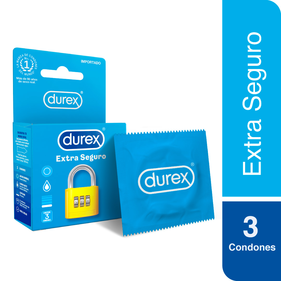 PRESERV. DUREX 3 UN. EXTRA SEGURO - Accesorios medicos