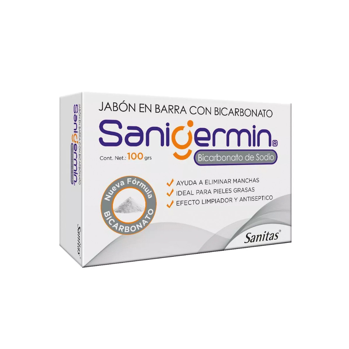 Product image of SANIGERMIN JAB. 100 GRS. BICARBONATO DE SODIO - Sanitas