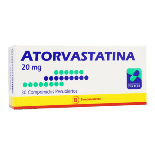 ATORVASTATINA x30 COMPRIMIDOS RECUBIERTOS DE 20 MG - Mintlab