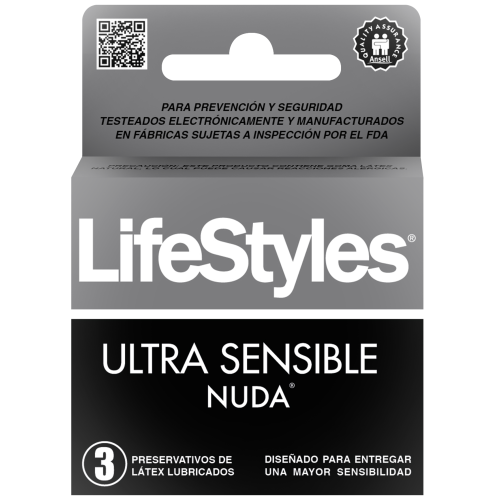 LIFESTYLES PRESERVATIVO NUDA ULTRA SENSIBLE x3 - Prater