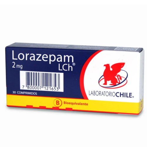 Product image of LORAZEPAM x30 COMPRIMIDOS DE 2 MG - Lab. chile