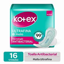 Product image of KOTEX U/FINA SE/DEL. MALLA C/ALAS 16 UN. - Kimberly clark