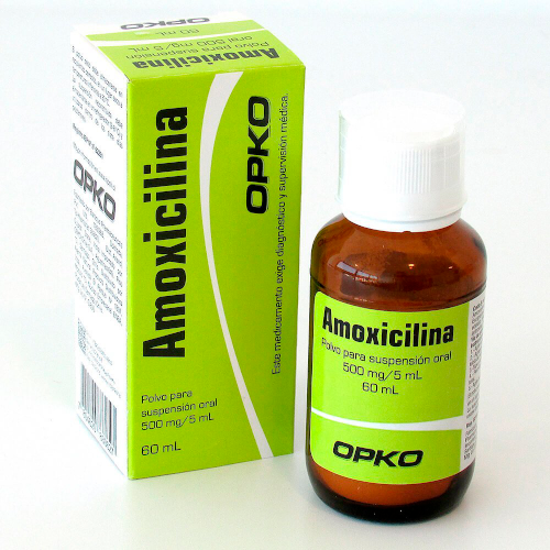 Product image of AMOXICILINA POLVO PARA SUSPENSION ORAL 500MG/5ML DE 60 ML - Opko chile sa