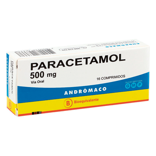 PARACETAMOL x16 COMPRIMIDOS 500MG - Andromaco