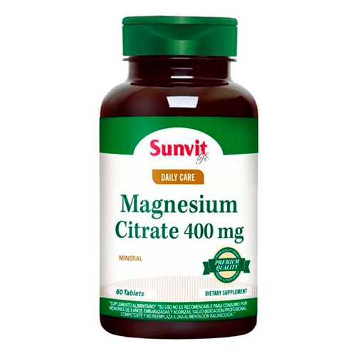 Product image of MAGNESIO CITRATO 400 MG. 60 COMP. - Sunvit life