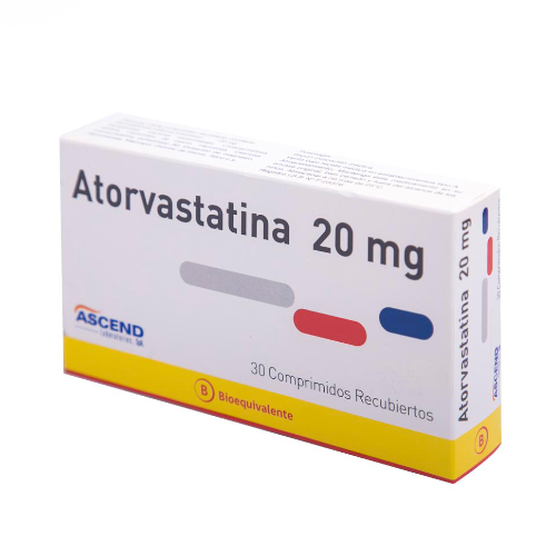 ATORVASTATINA x30 COMPRIMIDOS RECUBIERTOS DE 20 MG - Laboratorio ascend