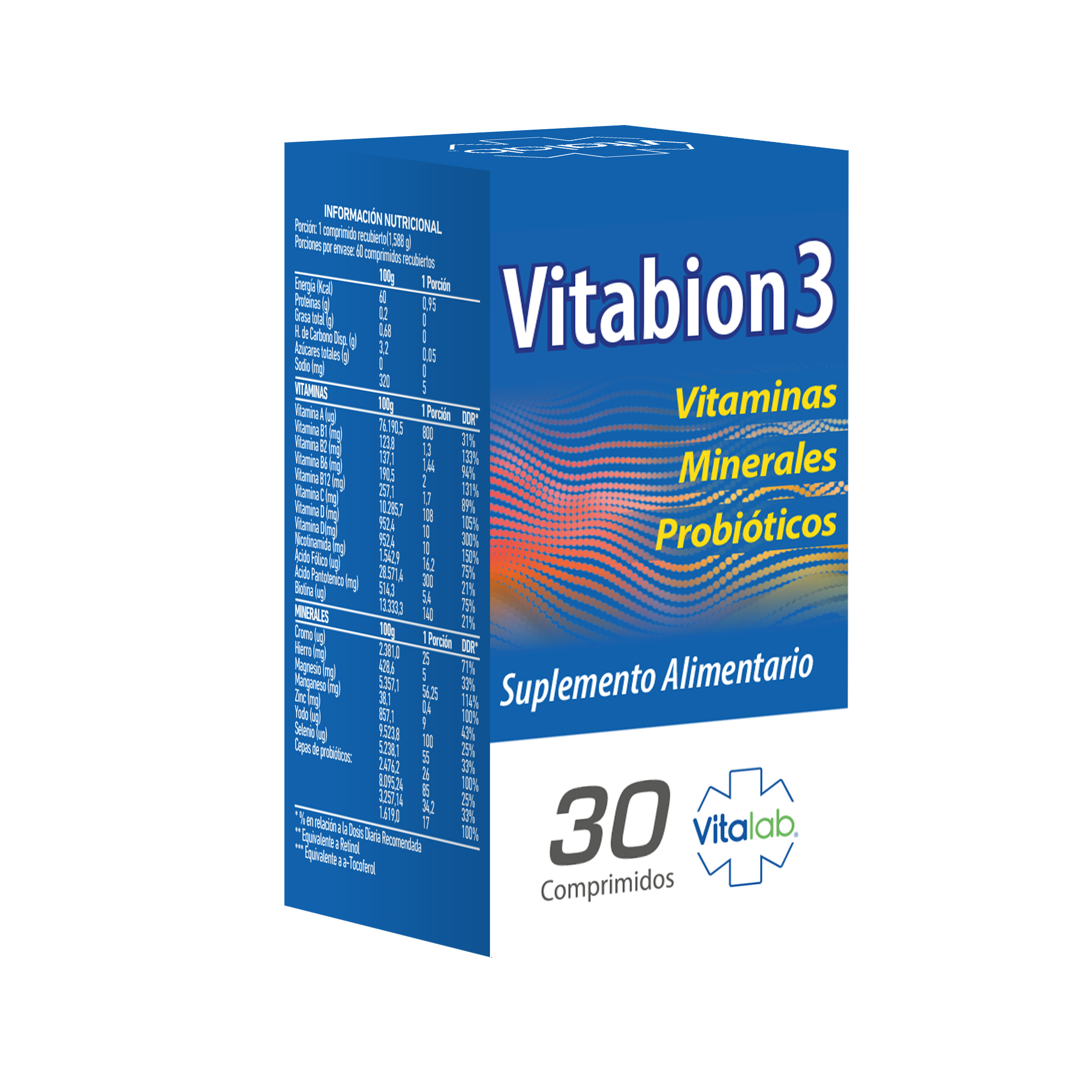 Product image of VITABION 3 30 CAPS. - Vitalab