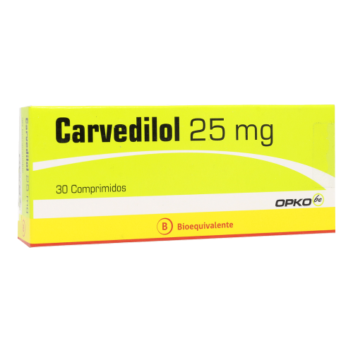 CARVEDILOL x30 COMPRIMIDOS DE 25 MG - Opko chile sa