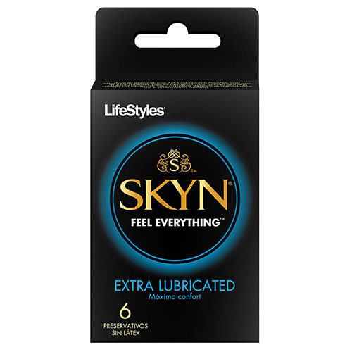 PRESERVATIVOS LIFESTYLES SKYN 6 UN. EXTRA LUBRICATED - Prater