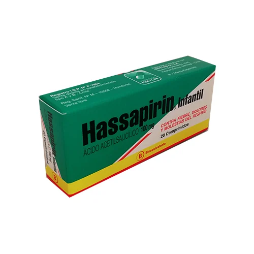 Product image of HASSAPIRIN 100 MG. 20 COMP. - Mintlab